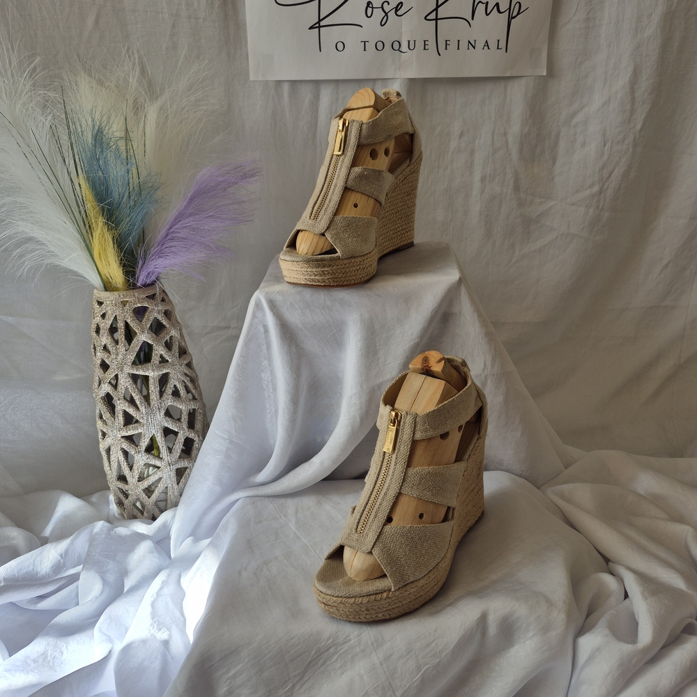 Michael Kors Tan Wedge Sandals
